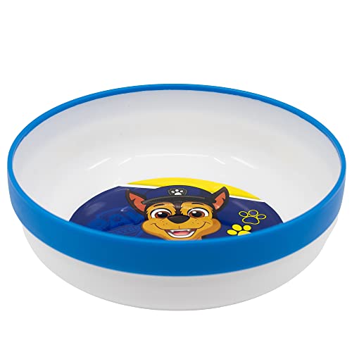 Cuenco infantil reutilizable bicolor con base antideslizante de La Patrulla Canina