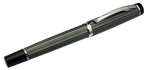 Xezo Incognito Fountain Pen, Extra Fine Nib. Zinc Green Color With Pure Platinum Plating. Handcrafted, Limited Edition, Serialized #TOP2