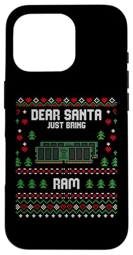 Dear Santa DDR5 RAM �R���s���[�^�[������ �N���X�}�X �A�O���[�Z�[�^�[ �X�}�z�P�[�X iPhone 16 Pro �p