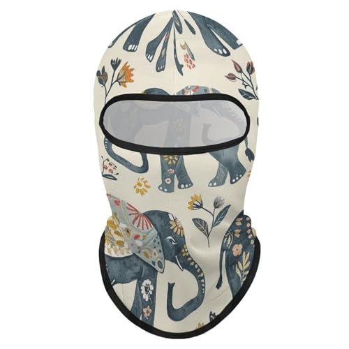 Balaclava Mask para Hombre, Mask de Esquí para Mujer Estilo Indio Elefante, Cubierta facial completa para Ciclismo miniatura 7