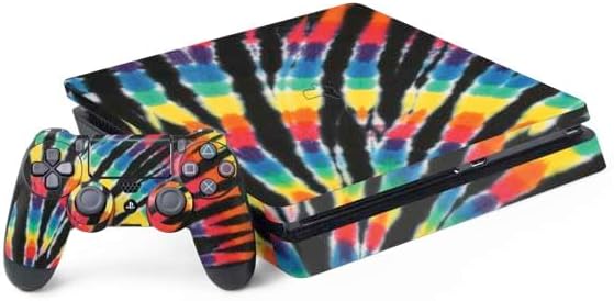 Skinit Decal Gaming Skin Compatible with PS4 Slim Bundle - Yellow Tie Die Design