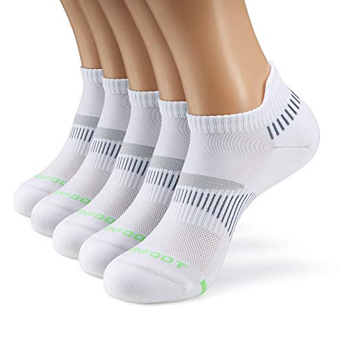 MONFOOT Men's/Women's 3-10 Pairs Silky Dry Athletic Cushion Ankle Socks, Multipack