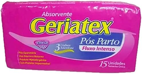 Absorvente Pós-Parto Geriatex Com 15 unidades Absorvente Pós-Part...