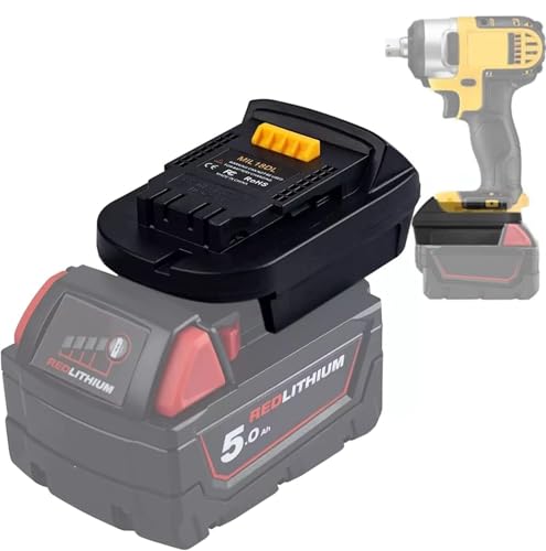 Adaptador de bateria MIL18DL para Milwaukee a Dewalt 18 V 20 V conversor de bateria TEPULAS para Milwaukee M18 18 V para ferramenta elétrica Dewalt