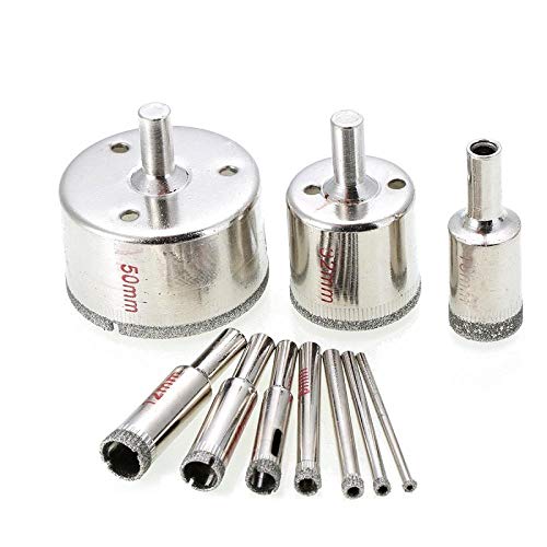 Set 10 Pzas Broca Diamante 3-50mm Para Vidrio y Cerámica miniatura 1