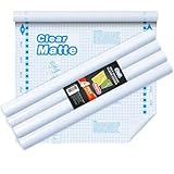 Chell 4 Pack Matte Clear Contact Paper Roll for Books, Crafts and Countertops, Self Adhesive Book Cover, 17.5 in x 5 ft