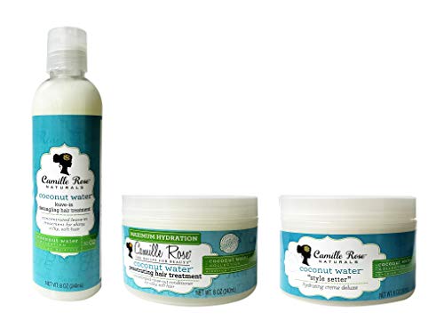 Camille Rose Coconut Water Hair Treatment/Style Setter/Leave-In Treatment Set