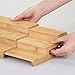 mDesign Bamboo Adjustable, Expandable Spice Rack Organizer with 3 Levels Storage for Kitchen Cabinet, Countertop, Pantry Shelf - Holds Spice Jars - Echo Collection - Natural