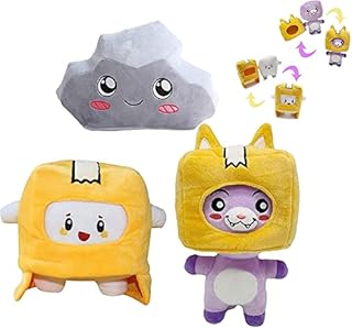 WESOPAN Plush Foxy and Boxy with Removable Cartoon Robot Soft Toy for Gifts Kids and Fans (Boxy+foxy+rocky)