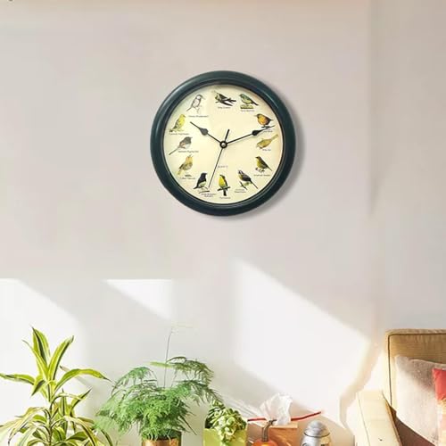 Reloj de pared de pájaros para dar un toque natural al salón 3