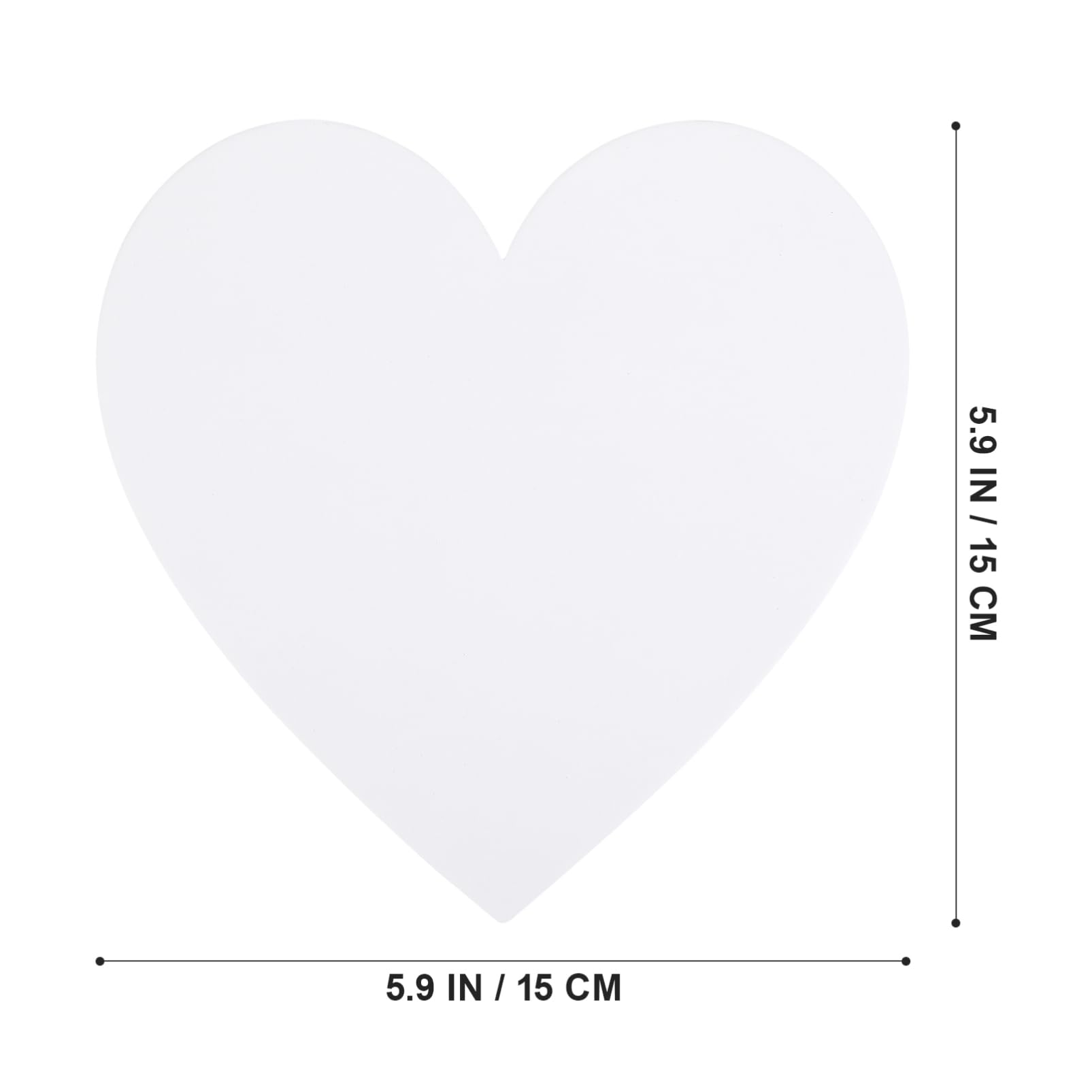 DOITOOL 5Pcs Heart Shape Artist Drawing Boards Cotton Art Panels for Oil Paint for DIY Painting Projects and Creative Arts