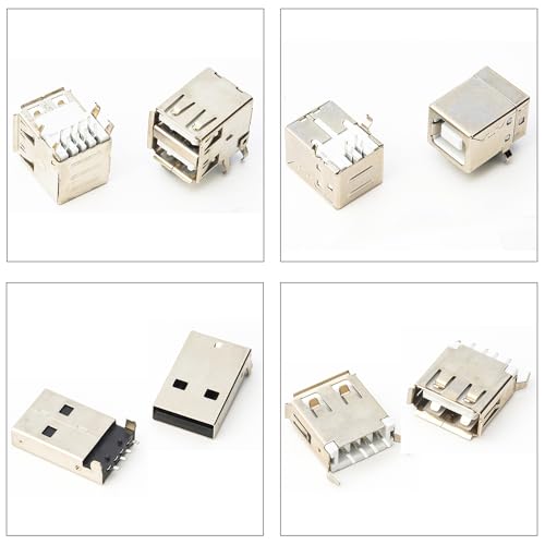 Kit surtido conector USB 2.0 hembra y macho para PCB miniatura 3