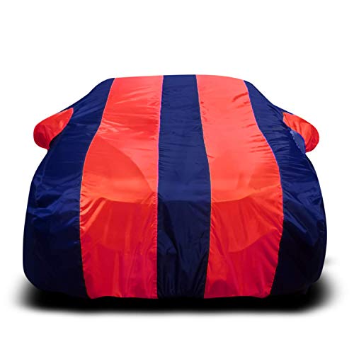 Image of Maruti Suzuki Alto LXI Car Cover Water Resistant - with Mirror Pockets Alto Car Body Cover Triple Stitched Fully Elastic Ultra Surface Body Protection Car Cover Alto LXI (Red Blue Colour)
