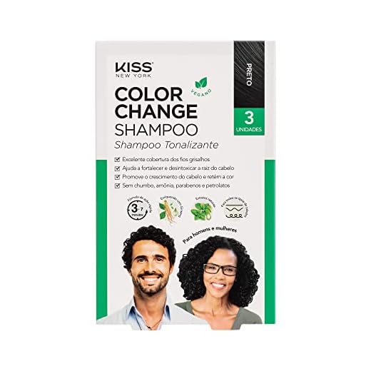 KISS NEW YORK Color Change Shampoo - Shampoo Tonalizante Preto