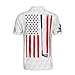 HNGANDESIGN - Custom Name American Flag Patriotic Golfer Golf Men's Polo Shirt S-5XL