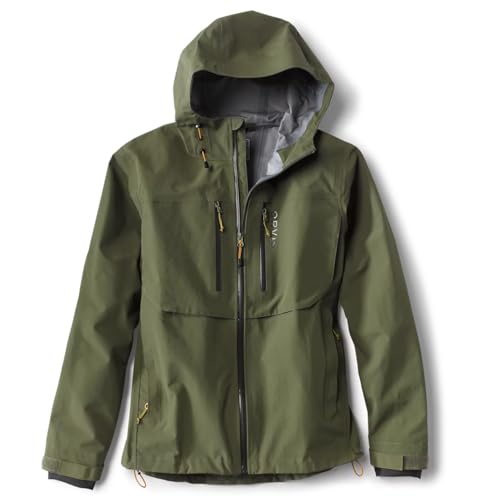 Orvis Men's Clearwater Wading Jacket - Hooded 20K Waterproof Jackets for Men with Integrated Cuff System