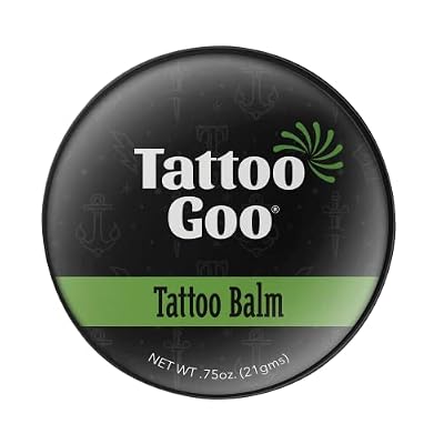 Tattoo Goo Tattoo Aftercare Balm, 0.75 oz (Travel Size), Natural Olive Oil & Beeswax, Supports Vibrant Color, Hydrates Fresh Ink, Moisturizing & Lightweight, No Petroleum, Mild Scent