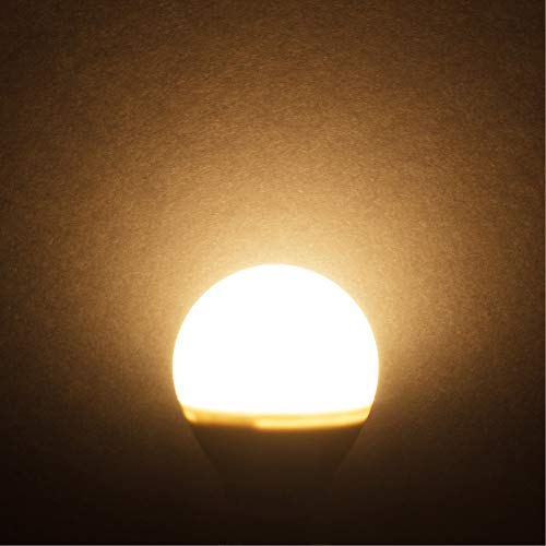 Simba Lighting Led Candelabra E12 Base G14 Small Globe 5W 40W Replacement Light Bulb (6 Pack) For Ceiling Fan, Chandelier, Vanity, Round A15 Frosted White Cover, Non-Dimmable, 3000K Soft White #TOP7