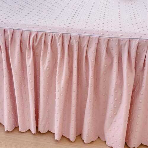 Literie douce et confortable : jupe de lit rose 120x200cm