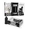 Motivational desk decor set of 3 decorative books for home office decor accessories aesthetic black white fauxfake books for decoration minimalist book for coffee table bookshelf and storage box  urban country home decor