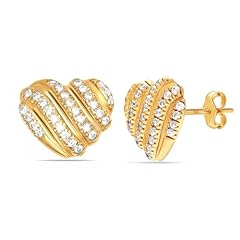 Yellow-Gold Zirconia Heart-11MM