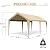 Gardesol Carport, 10' X 20' Heavy Duty Car Canopy with Powder-Coated Steel Frame, Easy to Assemble Portable Garage for Car, Boat, Party Tent with 180g PE Tarp for Wedding, Garden, 6 Legs, Beige