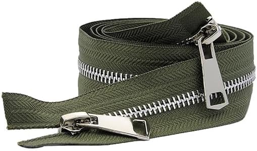 1個 #8 12インチ 双方向分離ジッパー (オープンエンドジッパー) ジャケット、裁縫、コート、工芸品用、シルバーメタル歯 (グリ