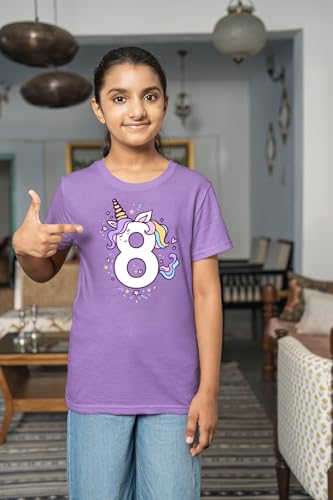 Image of Unicorn Birthday Shirts for Toddler Girls Outfit 7th 8th Shirt Seven Eight Year Old
