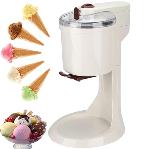 ANGDI Automatische Eismaschine, tragbare Softeismaschine, 1000-ml-Joghurt-Eismaschine, EIN-Knopf-Bedienung, Mini-Frucht-Softeis-Sorbet-Maschine for die DIY-Küche