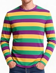 Purple Gold Green Striped