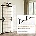 Gsskny Adjustable Dip Bar Attachment for Swedish Ladder | Non-Slip Double-Bar Handles | Heavy Duty Parallel Bars | Quick-Install Dip Bars Height & Width Adjustable, 330lb Capacity