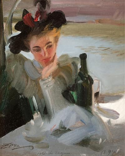 Toile peinture murale café Anders Zorn - Impression 60x90cm