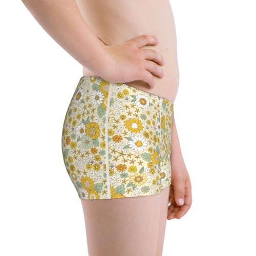 Boys' Cotton Boxer Brief Soft Underwear-Cute Sunflower2