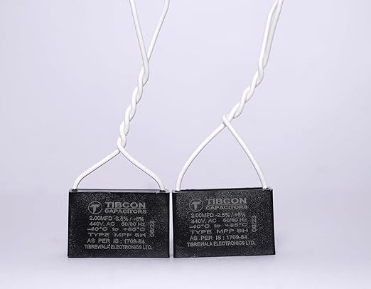 Image of 2 MFD 440V Tibcon Capacitor for Ceiling Fan & Mini Cooler Motor (Pack 2)