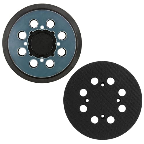 2 Piezas Plato de Lija 125 mm para DeWalt, 8 Agujeros Almohadilla de Lijado para Lijadora Excéntrica, 5 pulgadas Plato de Lija con Hook y Loop para DWE6421 DWE6421K DWE6423 DWE6423K DCW210B DCW210B
