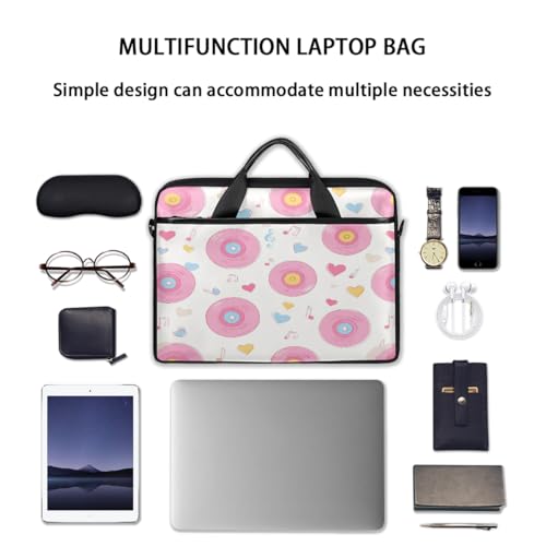 Maletín para portátil con diseño de discos rosa 15'' miniatura 7