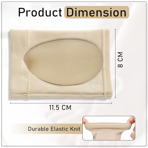 Image of GLUN 1 Set Beige Colour Silicon Gel Foot Arch Support Socks, Cushion Helps Relieve Pain & Discomfort for Flat & Normal Feet
