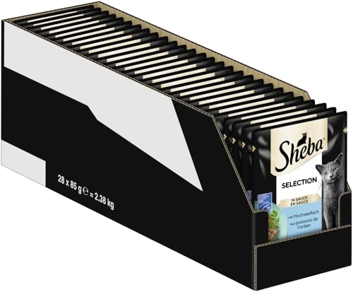 SHEBA® Portionsbeutel Selection in Sauce mit Hochseefisch MSC 28x85g 1