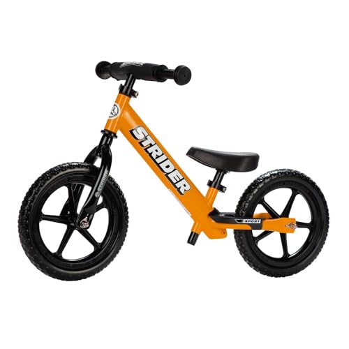 Strider 12” Sport Bike, Orange - No Pedal Balance Bicycle...