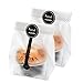 200pcs Bolsas para Pasteles, Bolsas de Plástico Translúcidas para Galletas, Pasteles, Chocolate, Dulces, Envoltura de Bocadillos Buena Panadería con Pegatinas Hechas a Mano