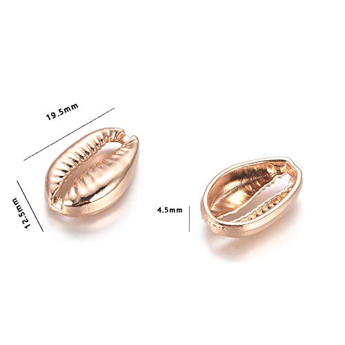 Airssory 10 Pcs Alloy Beads Cowrie Shell Shape Tiny Charms For Women Men Jewellery Making Necklace Bracelet Earrings Diy Crafts - 19.5X12.5Mm #TOP1