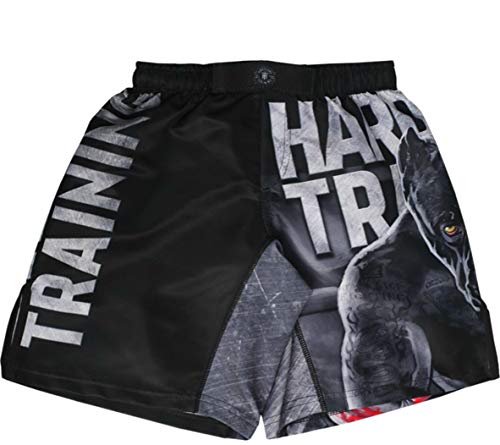 Hardcore Training Moment of Truth Kids Boxing Shorts BJJ Fitness Running Workout Exercise Sport Clothing Dark Grey