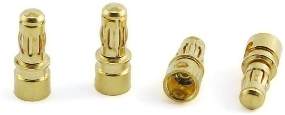 GTIWUNG 15 par pozłacanych wtyczek bananowych, 3,5 mm, do silnika, bezszczotkowy silnik ESC, pozłacane wtyczki bananowe, wtyki kulowe (15 szt. 3,5 mm męski wtyk + 15 szt. 3,5 mm wtyk żeński 3,5 mm)