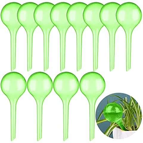 oneant 12 Pcs Plant Watering Bulbs, Automatic Watering Globes Plastic Self-Watering Bulbs Garden Water Device Self Watering System Indoor Outdoor Plants (Green) Cover