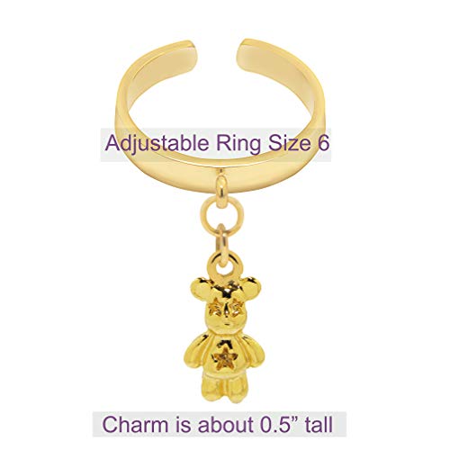 Image of Spinningdaisy Dangling Mighty Tiny Charm Adjustable Ring