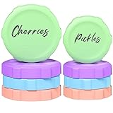 Premium Mason Jar Lids (8 Pack) - Heavy Duty, BPA Free Reusable Plastic Mason Jar Lids - Dry Canning Lid that fits Ball, Kerr & More - 4 Wide Mouth & 4 Regular Mouth Leak Proof Lids.