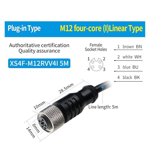 Cable M12 de aviación para sensor de proximidad que soporta vibraciones extremas 2