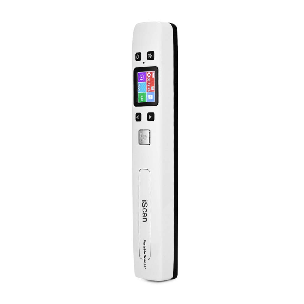 for iScan WiFi Wand Tragbarer Scanner Wiederaufladbar A4 Dokumentenscanner 1050DPI JPG/PDF Mit LCD-Bildschirm (Weiß)