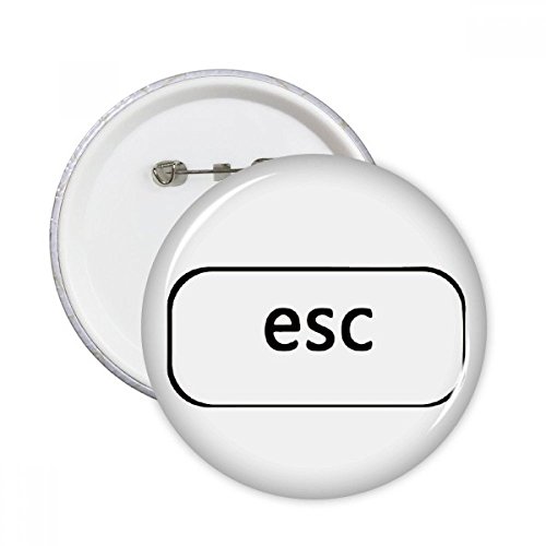 Badge bouton Esc clavier déco vêtement lot de 5, taille S multicolore