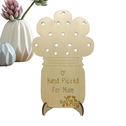 Soporte de madera para flores, ligero y recogido a mano, decoración del hogar, arreglo floral para hermosas flores, sala de estar, comedor